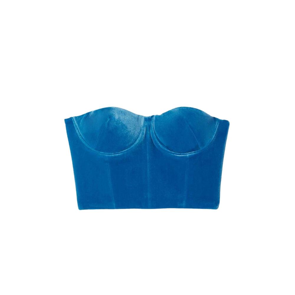 Alex Perry - Velvet Bustier Top - UK 16